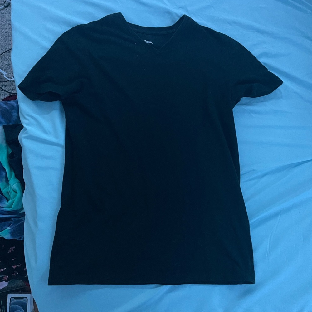 Men's Black V-Neck T-Shirt